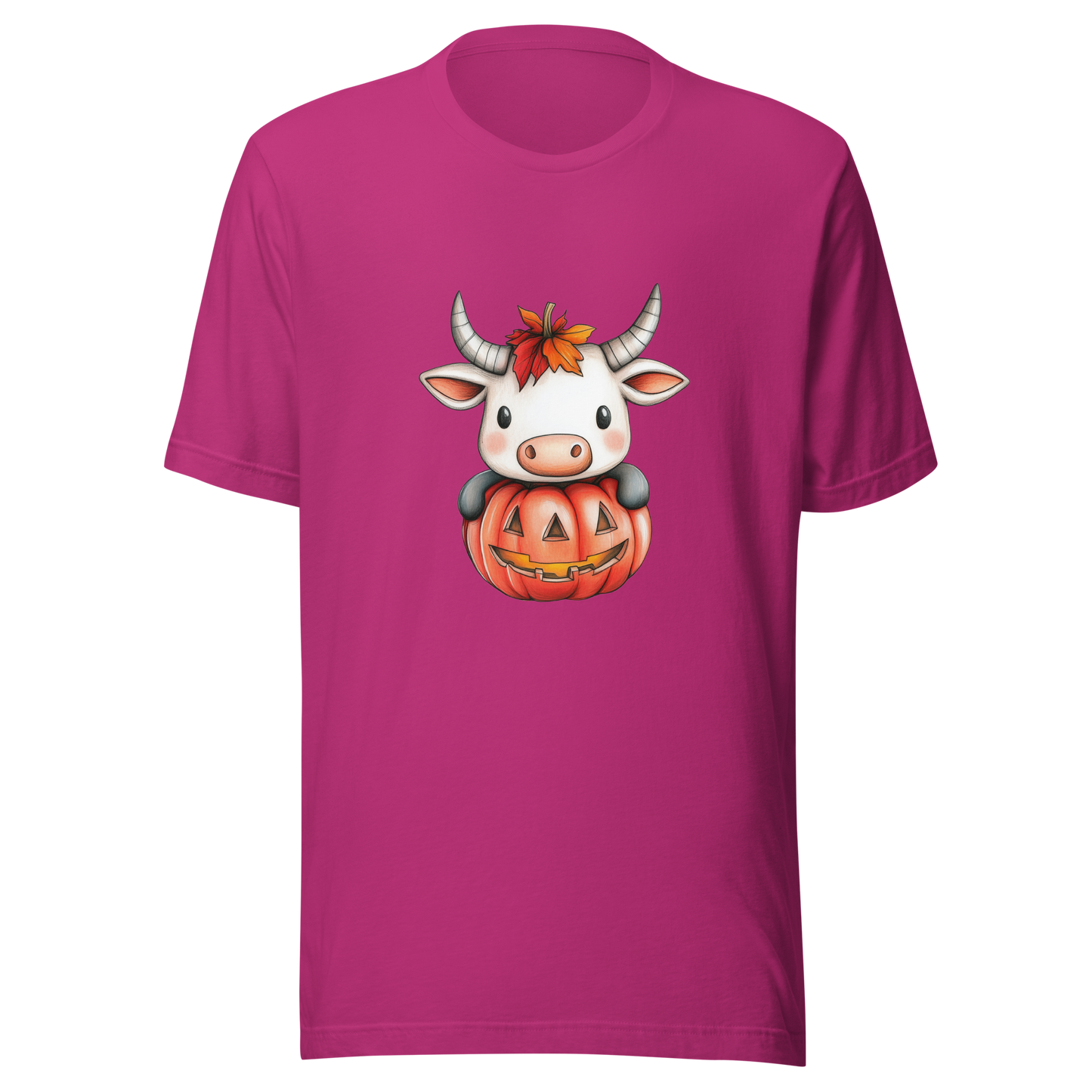 Unisex t-shirt "Moo-lloween Surprise: The Pumpkin Cow"