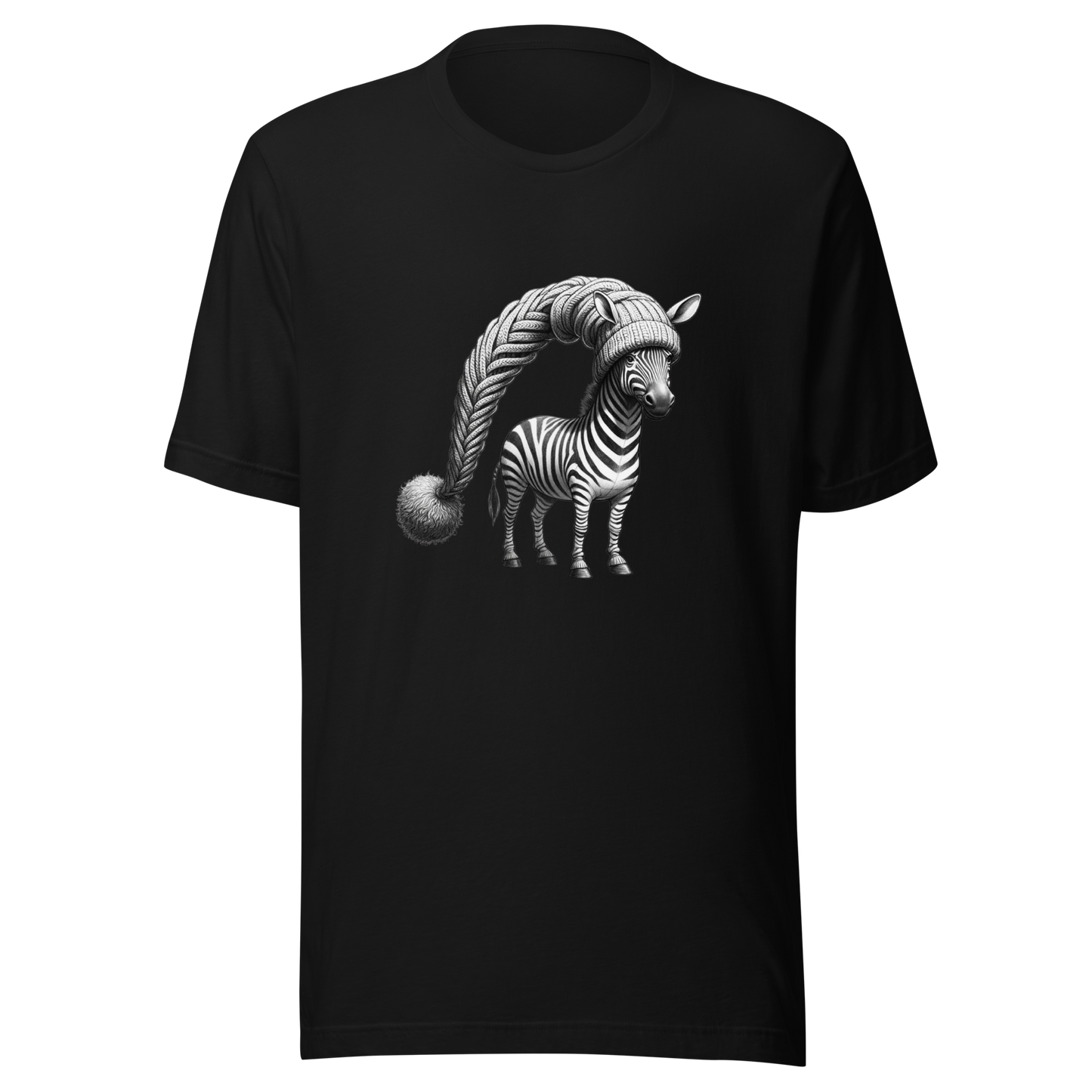 Unisex t-shirt of funny zebra