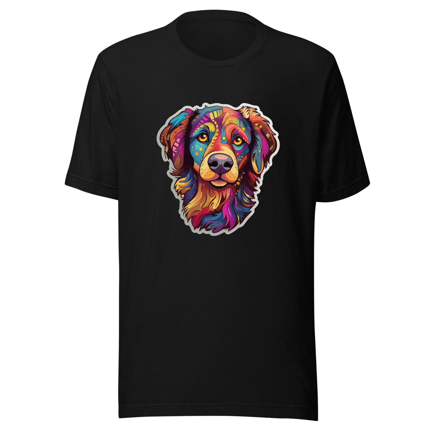 Unisex t-shirt "Kaleidoscopic Canine: A Spectrum of Colors"