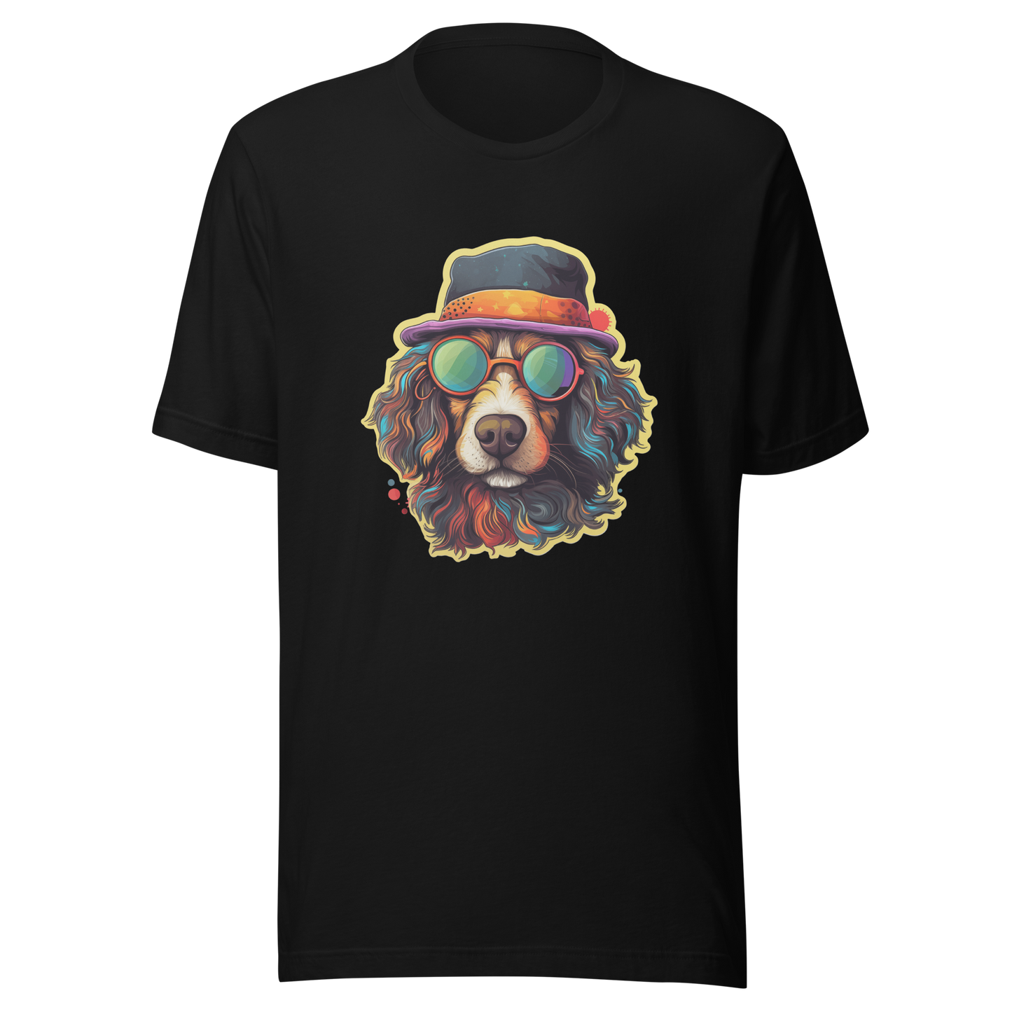 Unisex t-shirt "Cool Canine Capers: Suave Dog with Sunglasses"