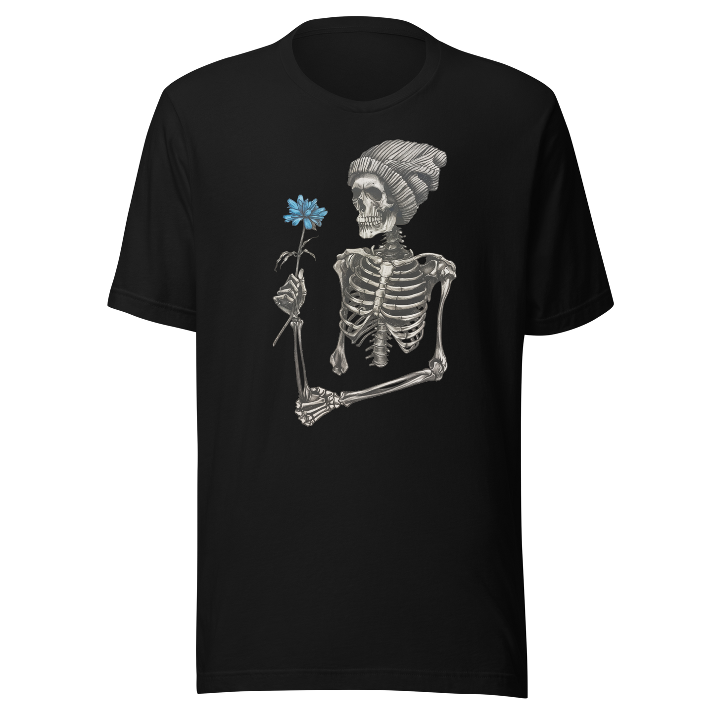 Unisex t-shirt "Floral Skeleton Chic"