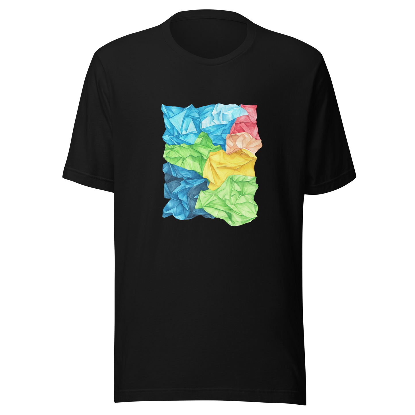 Unisex t-shirt "Crinkle Canvas: Art in a New Dimension"