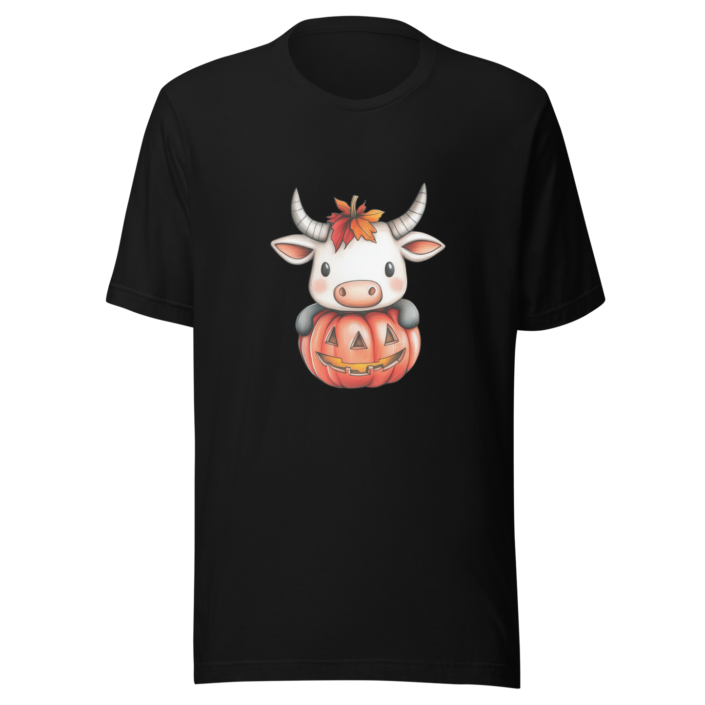 Unisex t-shirt "Moo-lloween Surprise: The Pumpkin Cow"