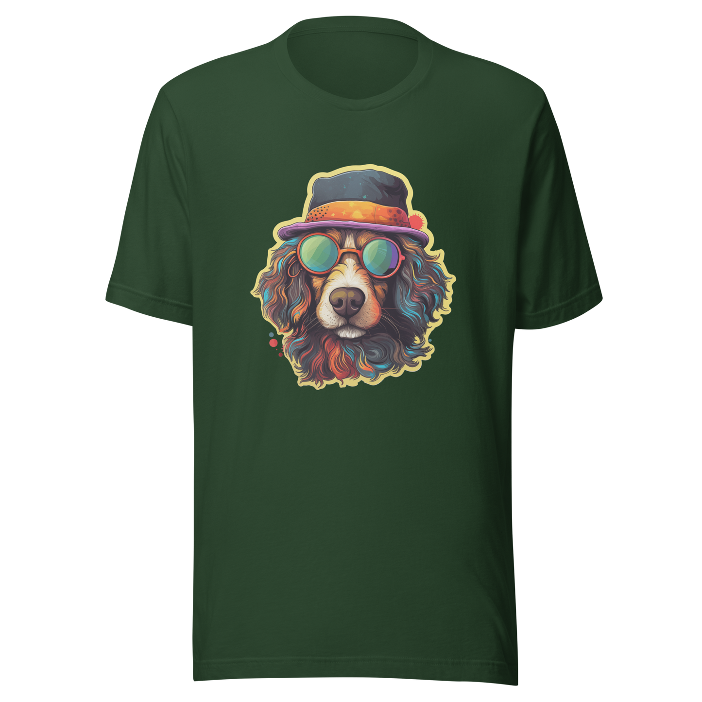 Unisex t-shirt "Cool Canine Capers: Suave Dog with Sunglasses"