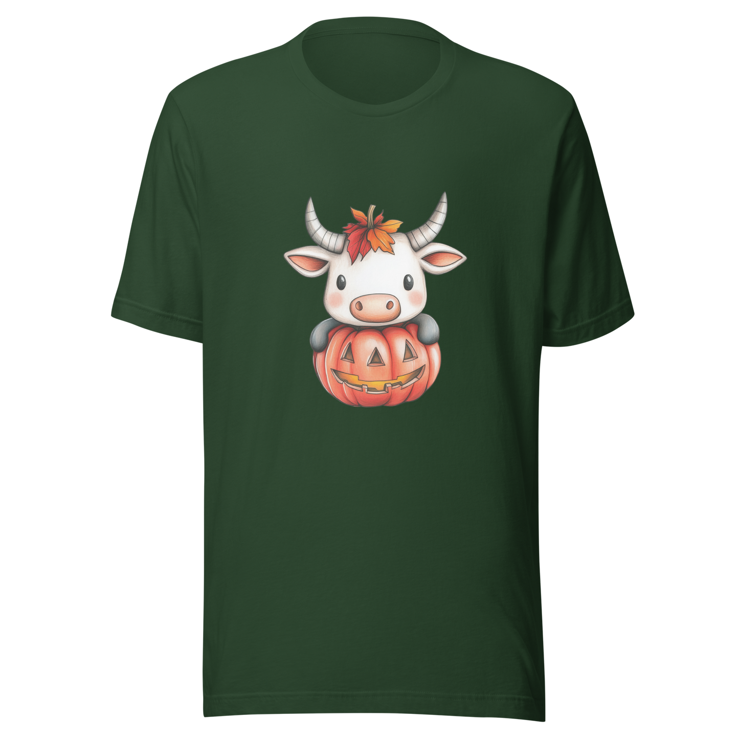Unisex t-shirt "Moo-lloween Surprise: The Pumpkin Cow"