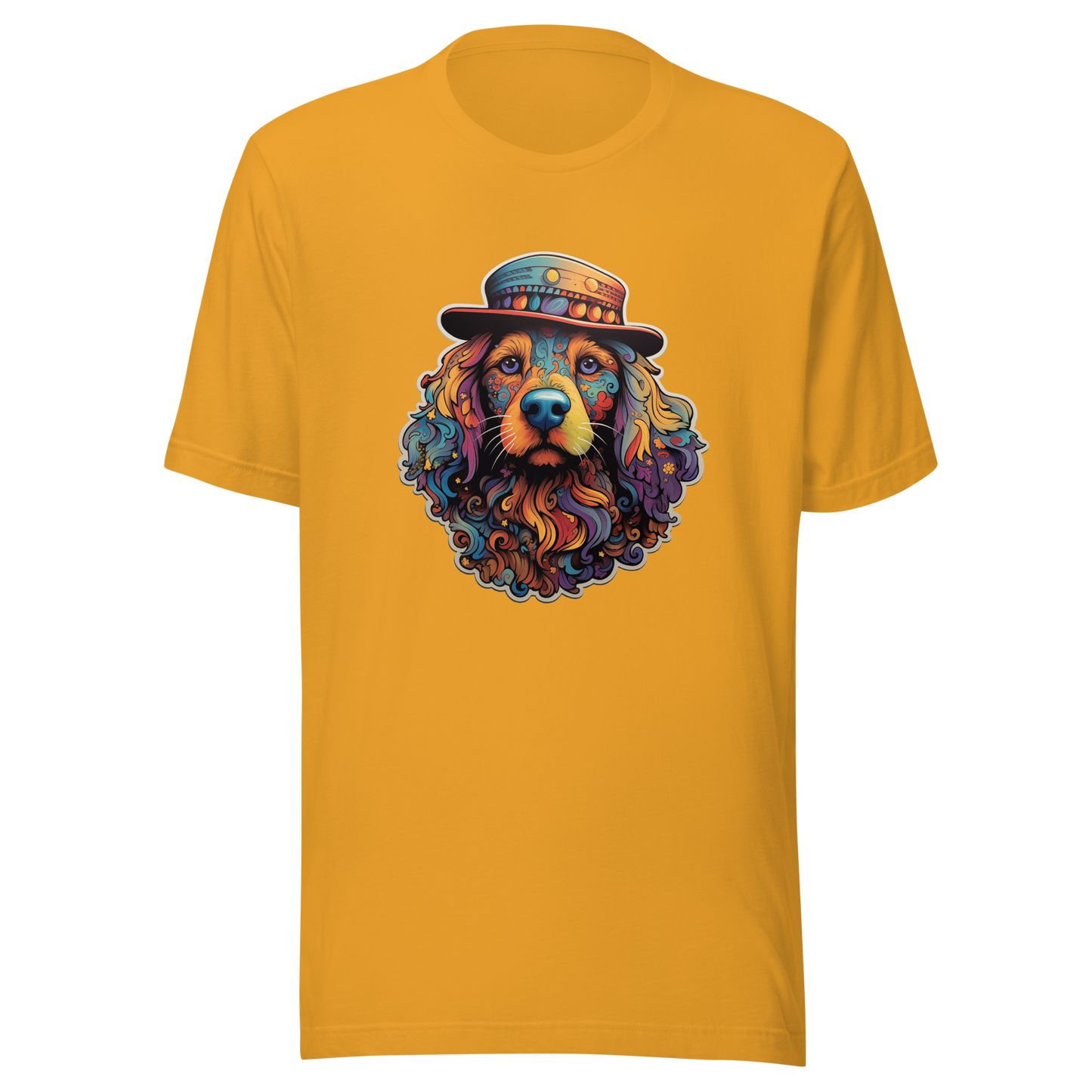 Unisex Graphic Tee "Gentleman Pup: Stylishly Hatted Dog"