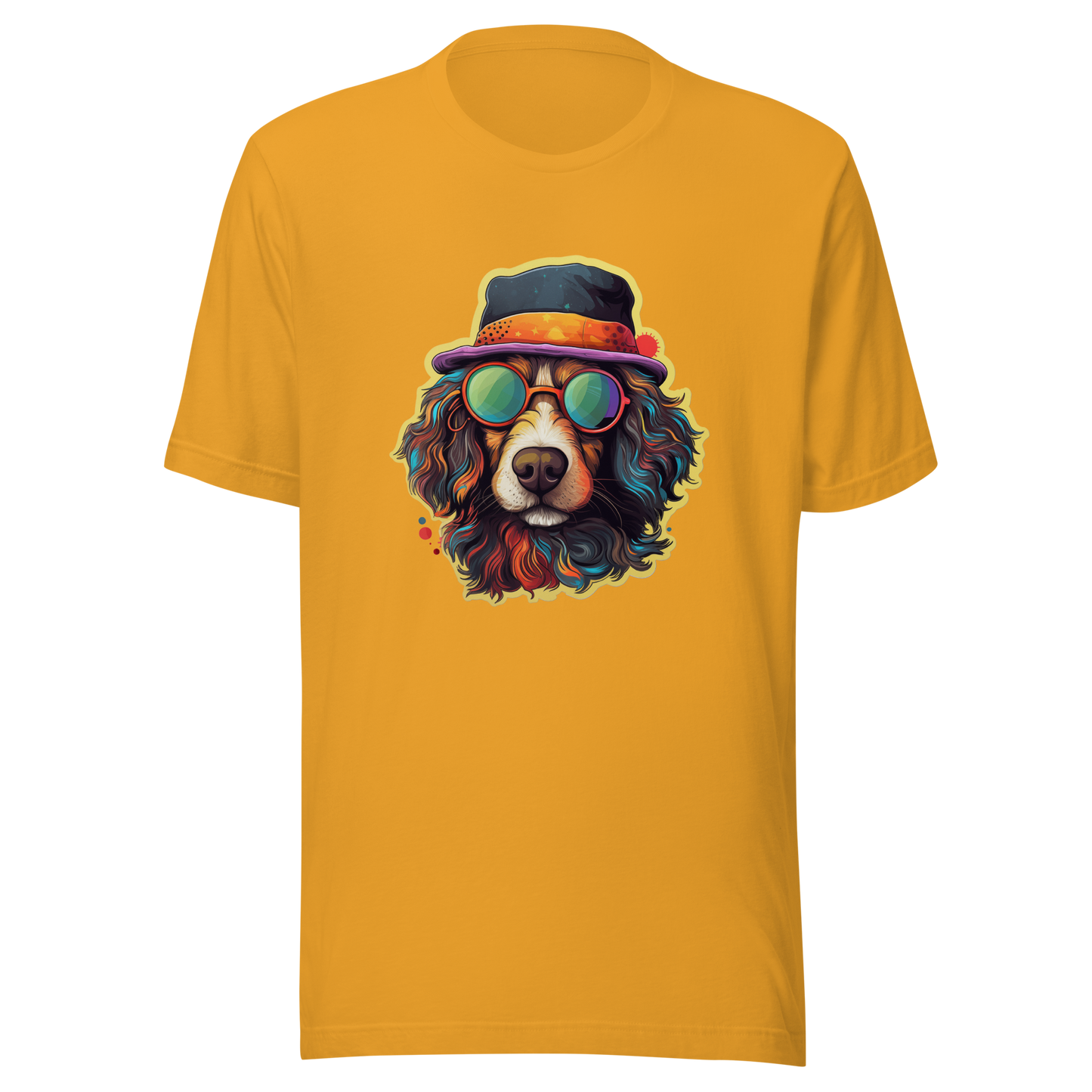 Unisex t-shirt "Cool Canine Capers: Suave Dog with Sunglasses"