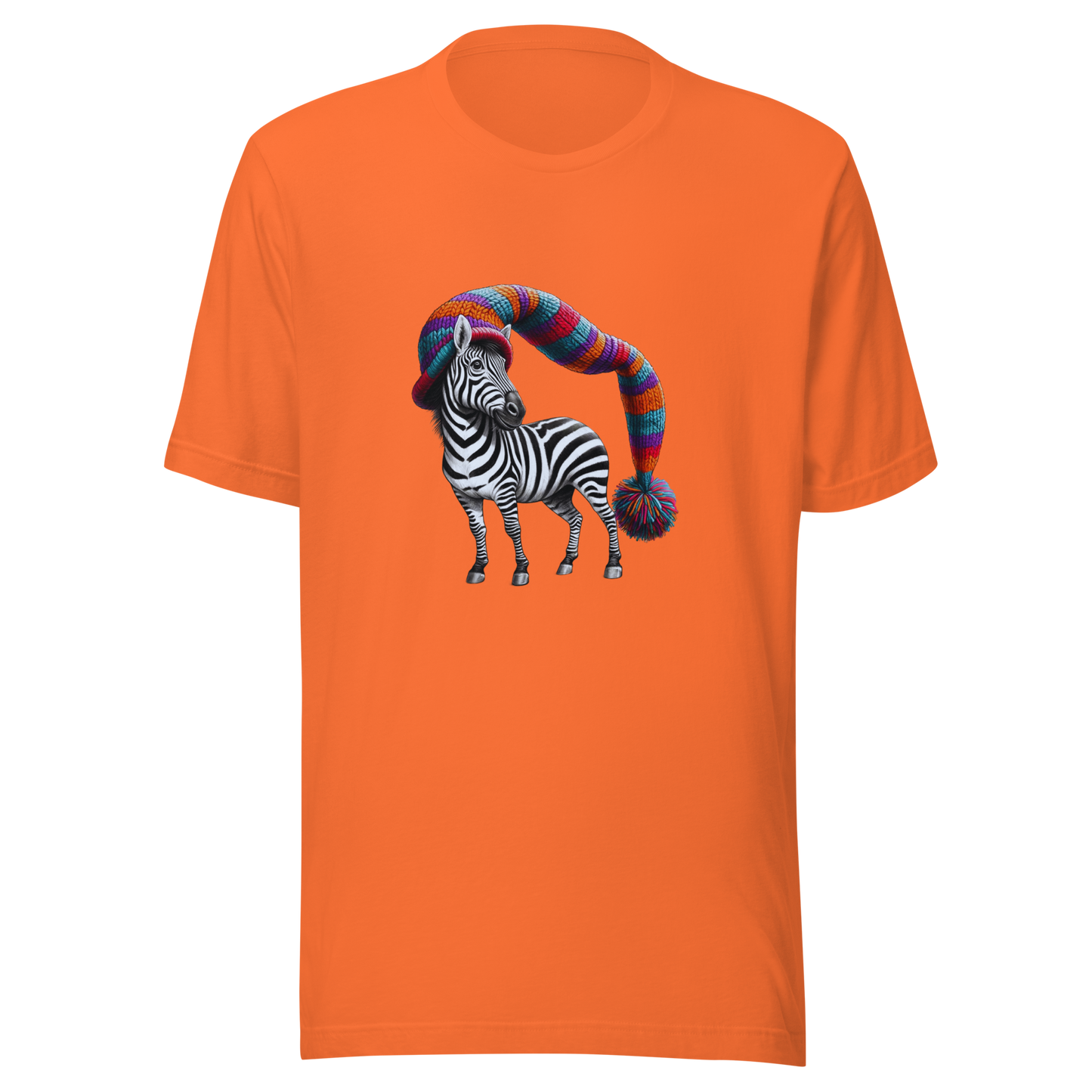 Unisex t-shirt with stylish zebra