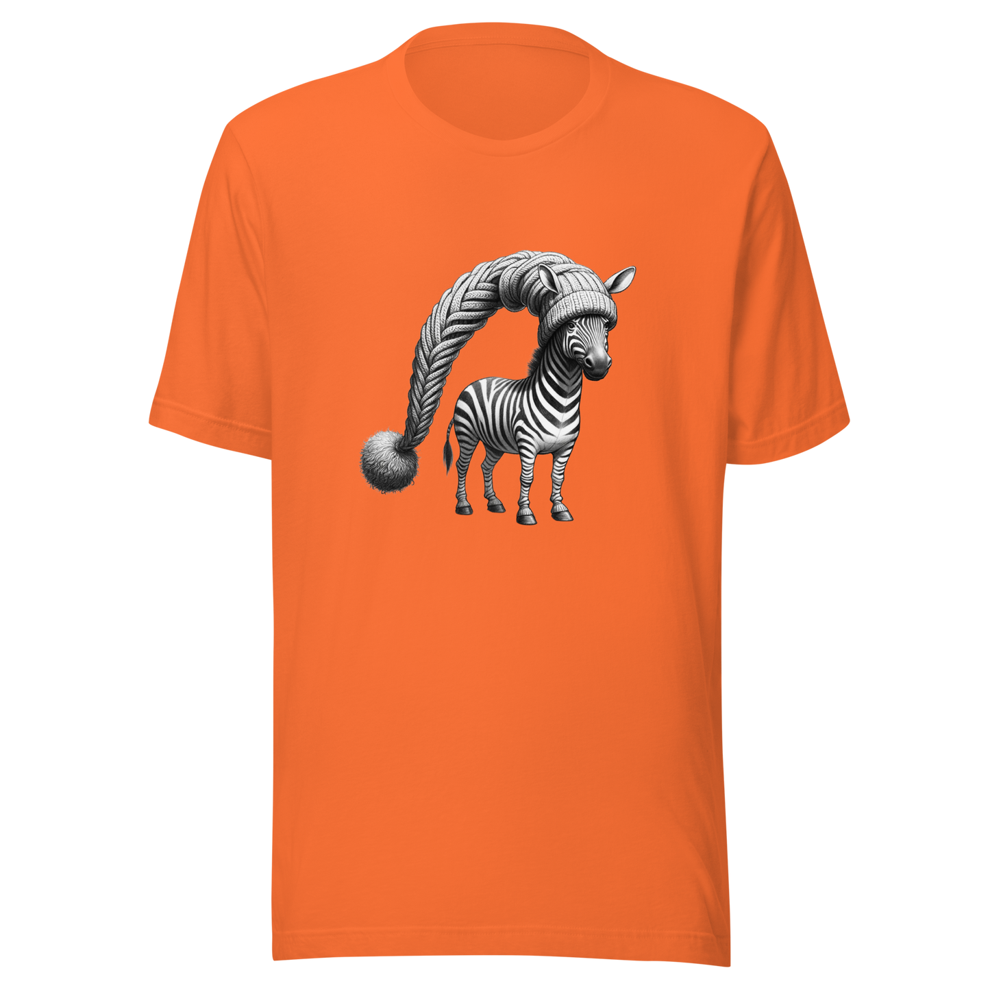 Unisex t-shirt of funny zebra