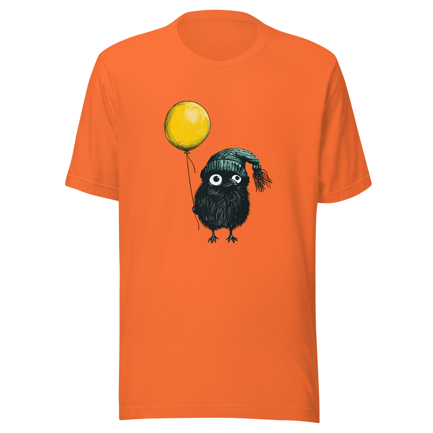 Unisex t-shirt Birdie with Benefits: Balloon and Beanie