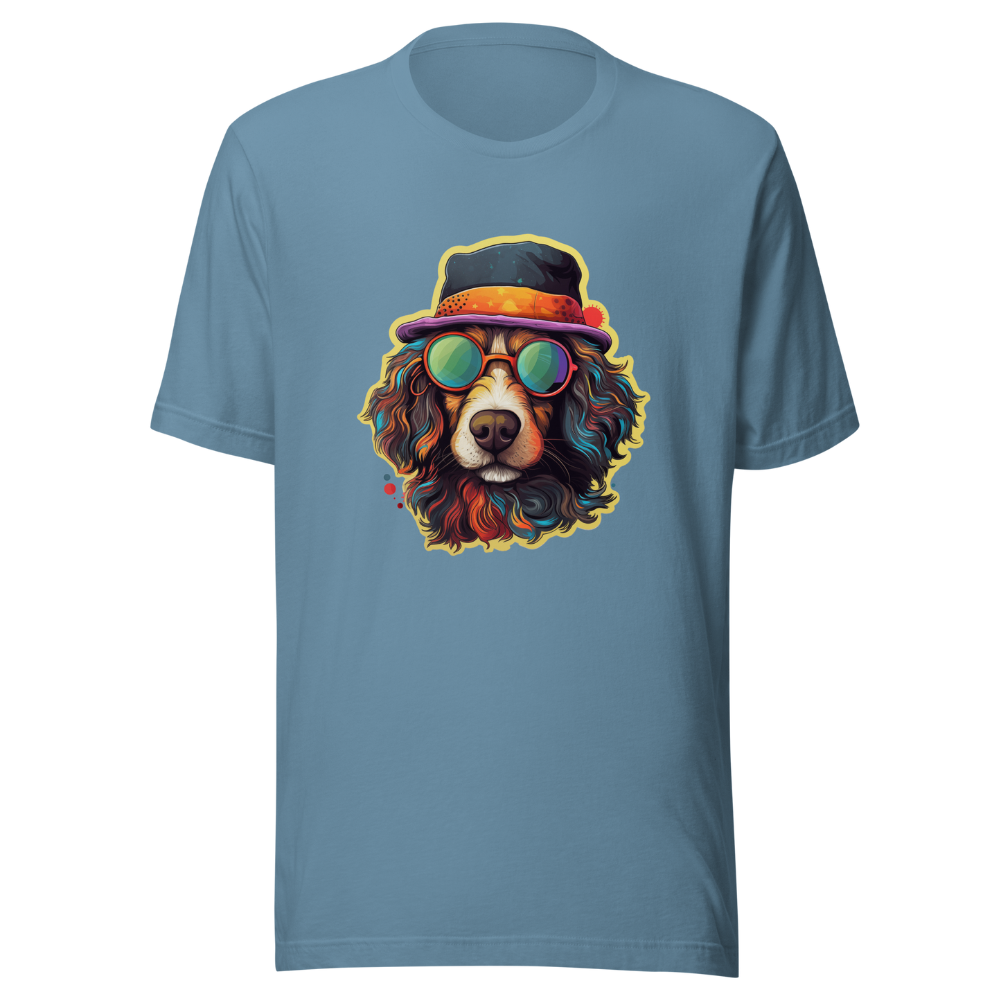 Unisex t-shirt "Cool Canine Capers: Suave Dog with Sunglasses"