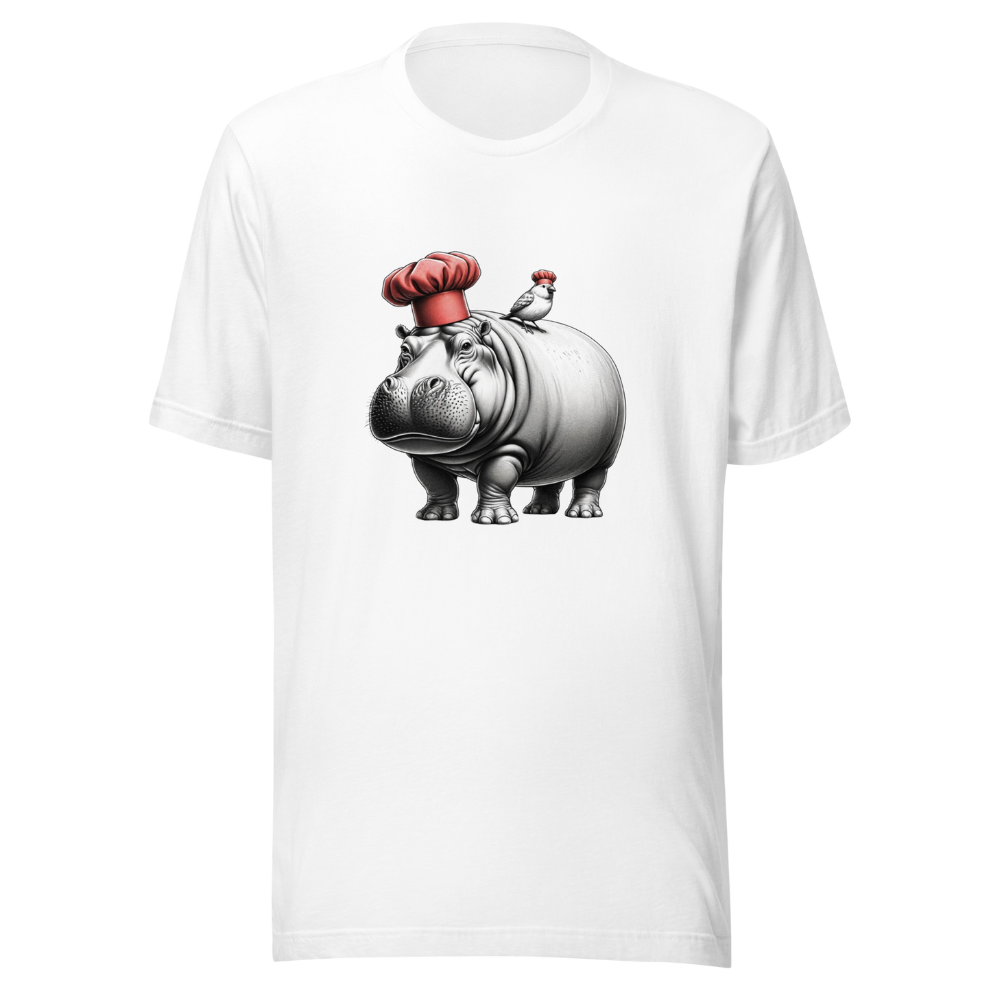 "Hippo and Canary Chefs: A Culinary Pair" Graphic Unisex T-Shirt