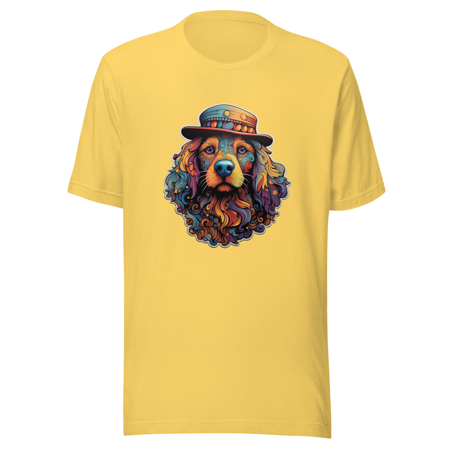 Unisex Graphic Tee "Gentleman Pup: Stylishly Hatted Dog"