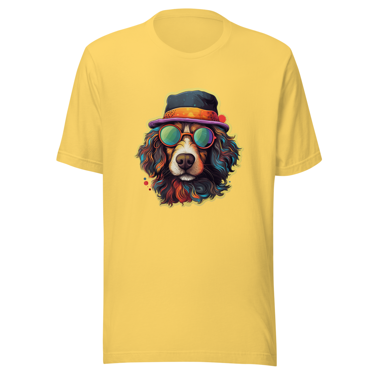 Unisex t-shirt "Cool Canine Capers: Suave Dog with Sunglasses"