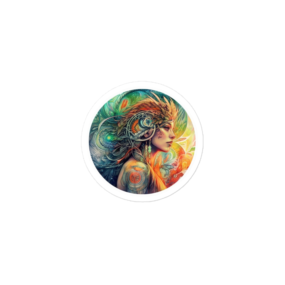 Bubble-free stickers, color portrait