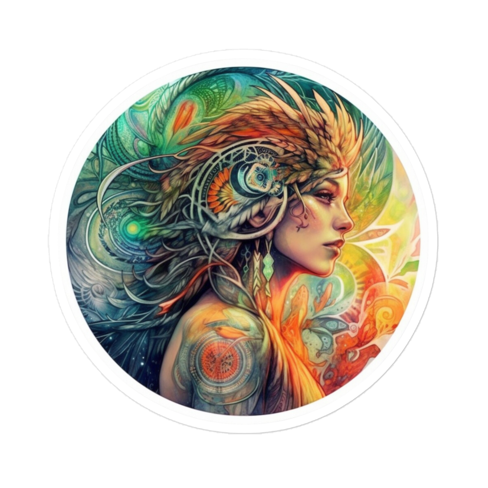 Bubble-free stickers, color portrait