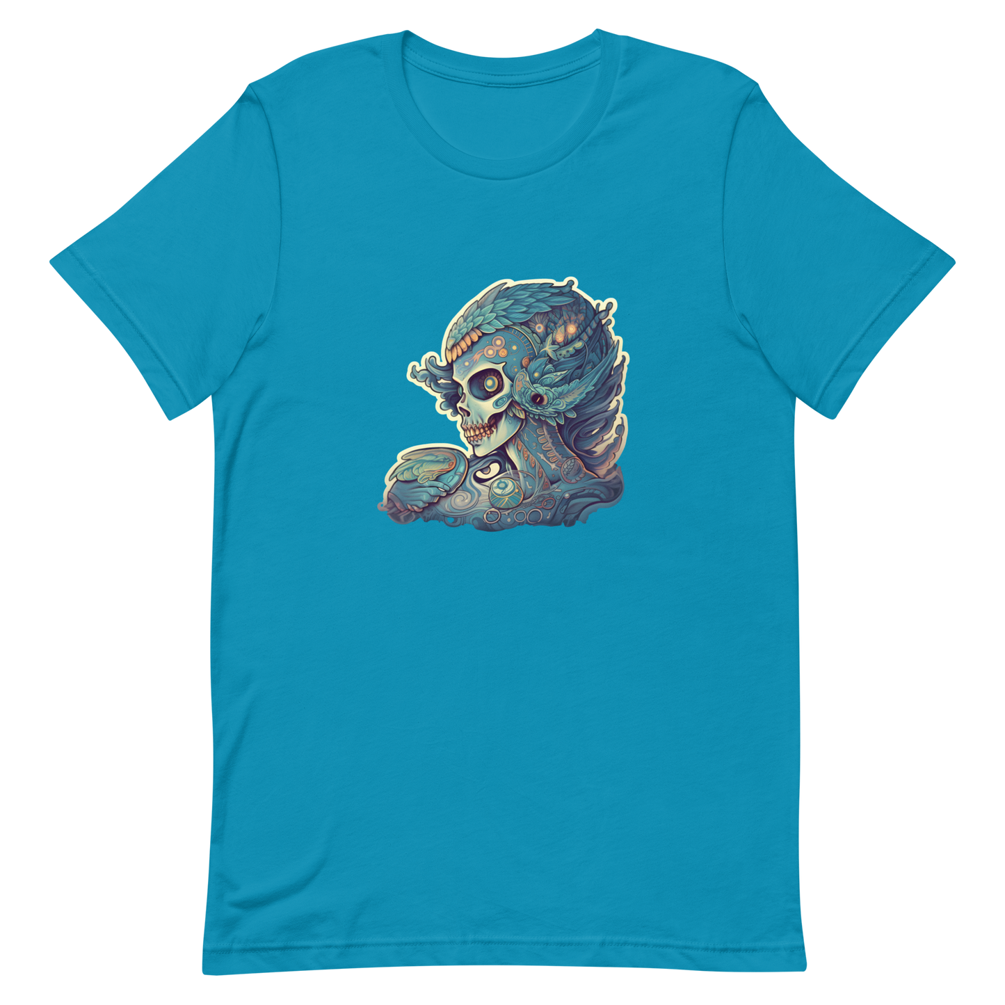 Unisex t-shirt for Halloween with female skull