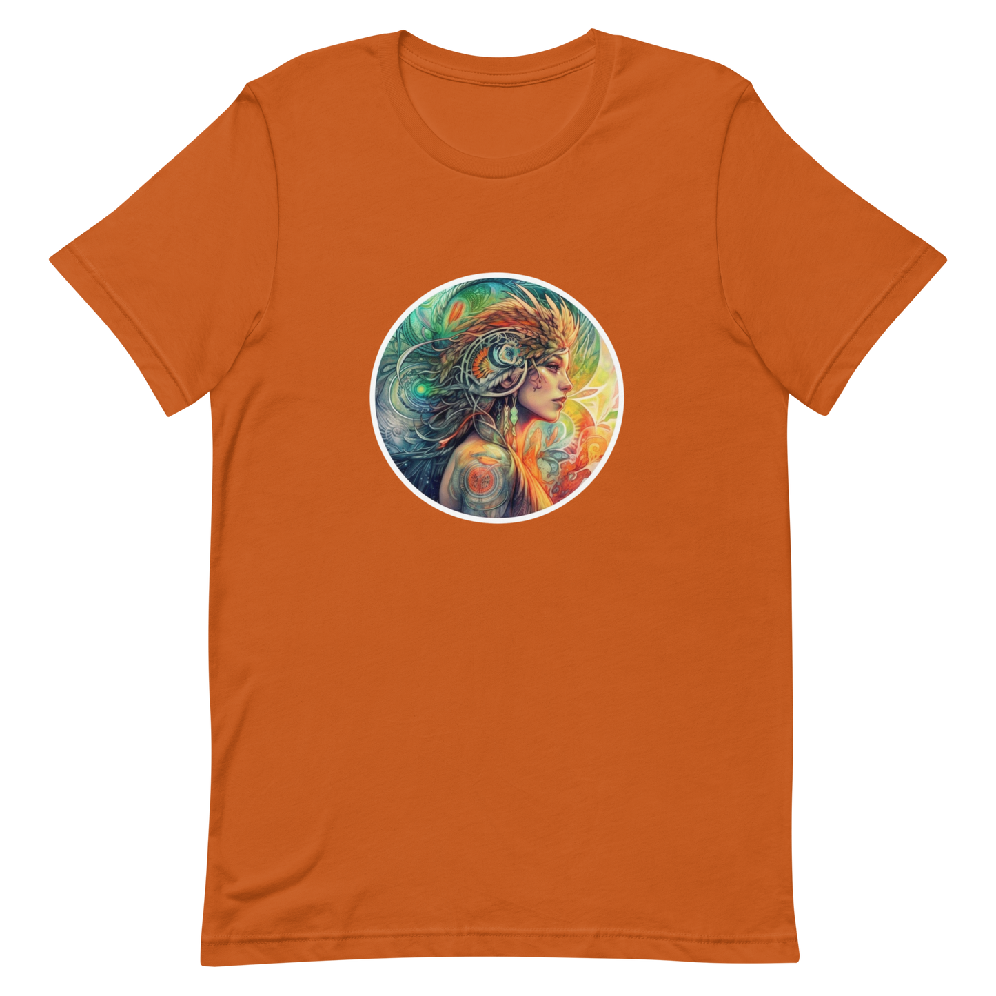 Unisex t-shirt with beautiful phoenix-woman