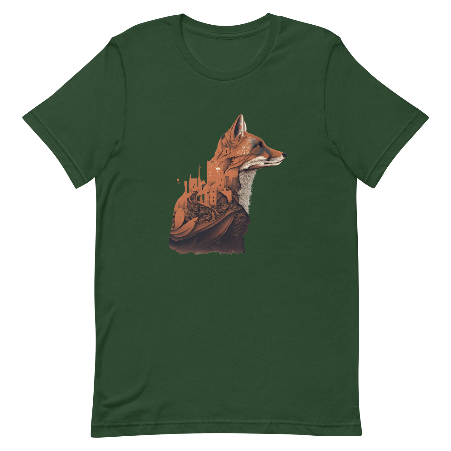 Unisex t-shirt with fox in urban style