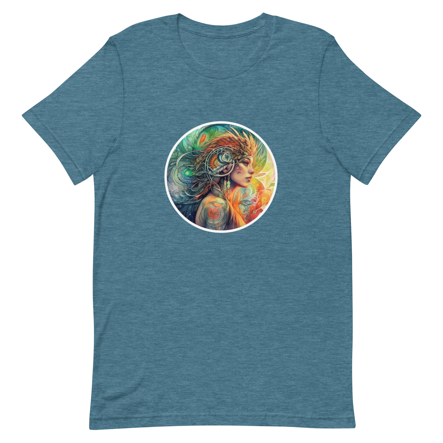 Unisex t-shirt with beautiful phoenix-woman