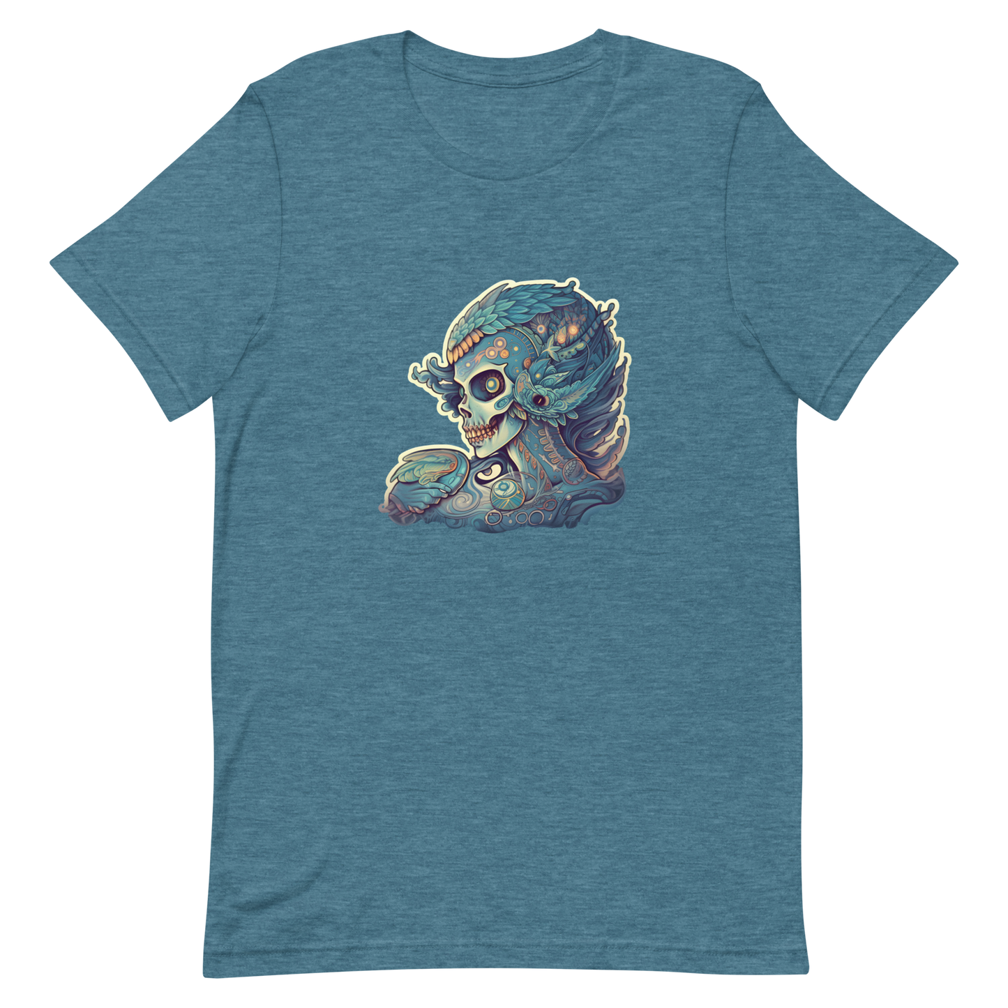 Unisex t-shirt for Halloween with female skull