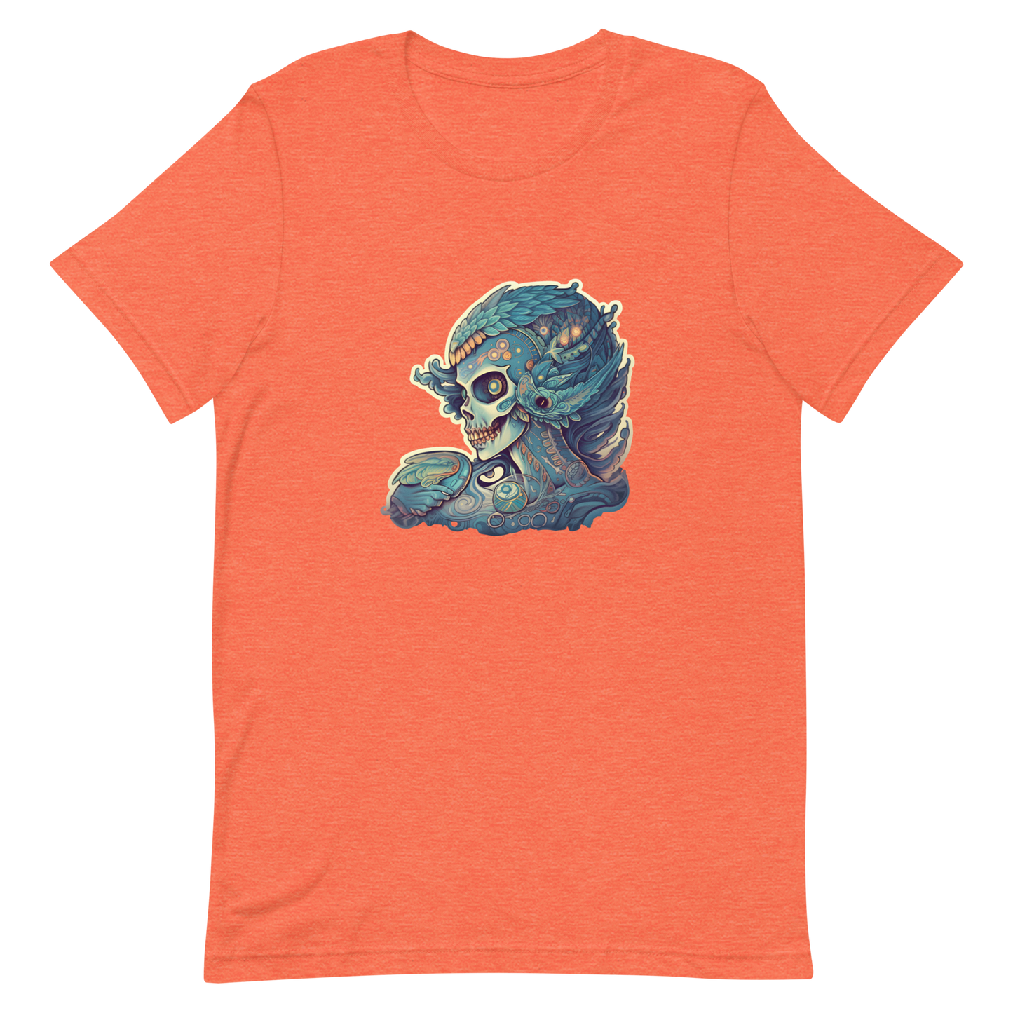 Unisex t-shirt for Halloween with female skull