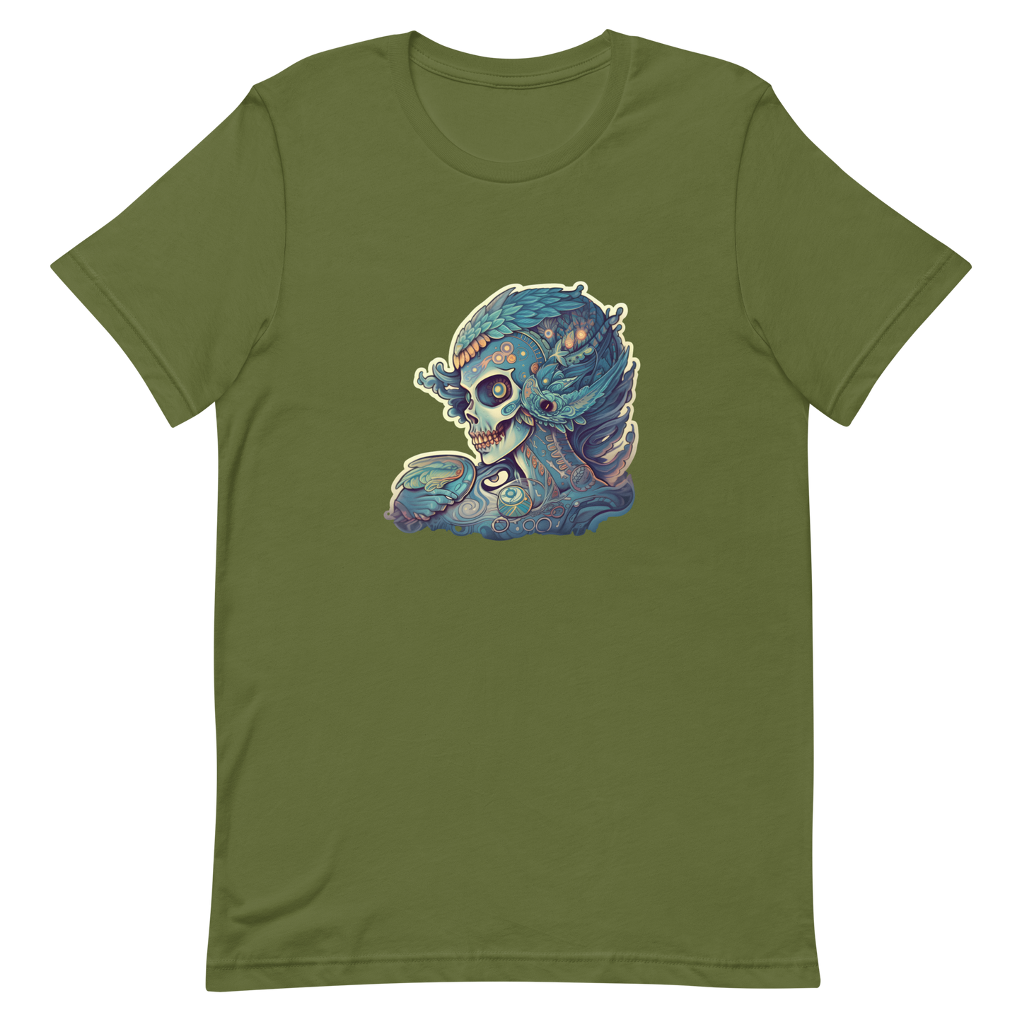 Unisex t-shirt for Halloween with female skull