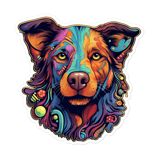 Bubble-free stickers Kaleidoscope Dog