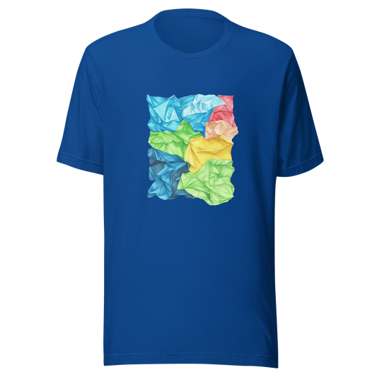 Unisex t-shirt "Crinkle Canvas: Art in a New Dimension"