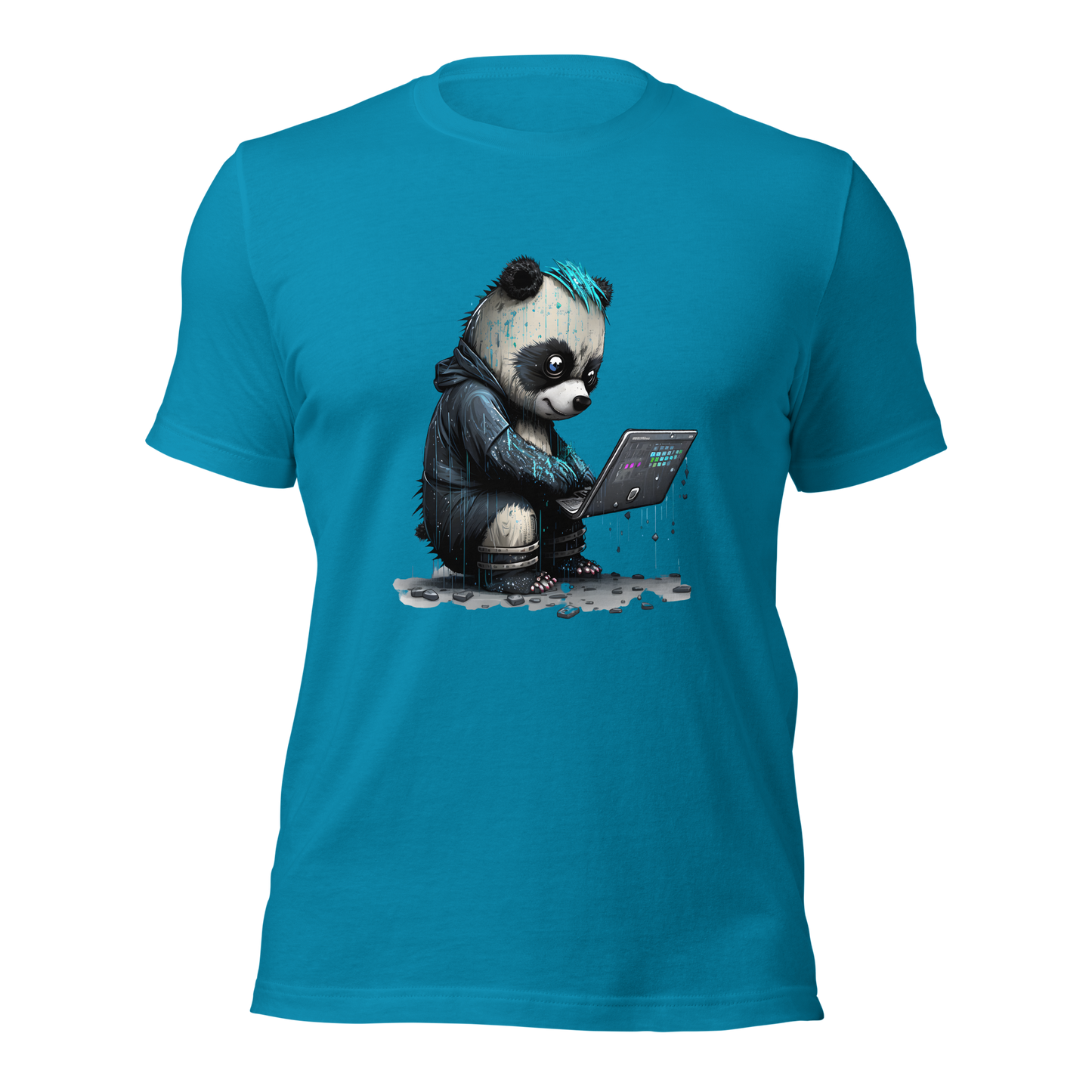 Unisex t-shirt with panda-programmer, software engineer