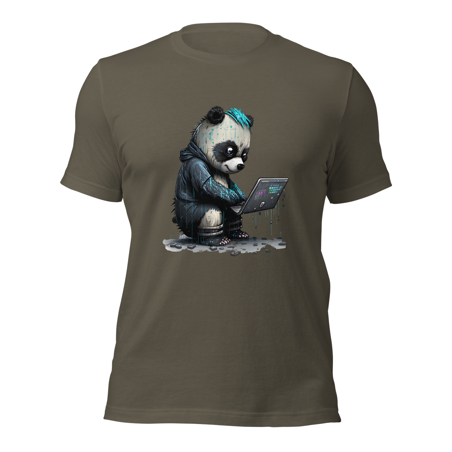 Unisex t-shirt with panda-programmer, software engineer