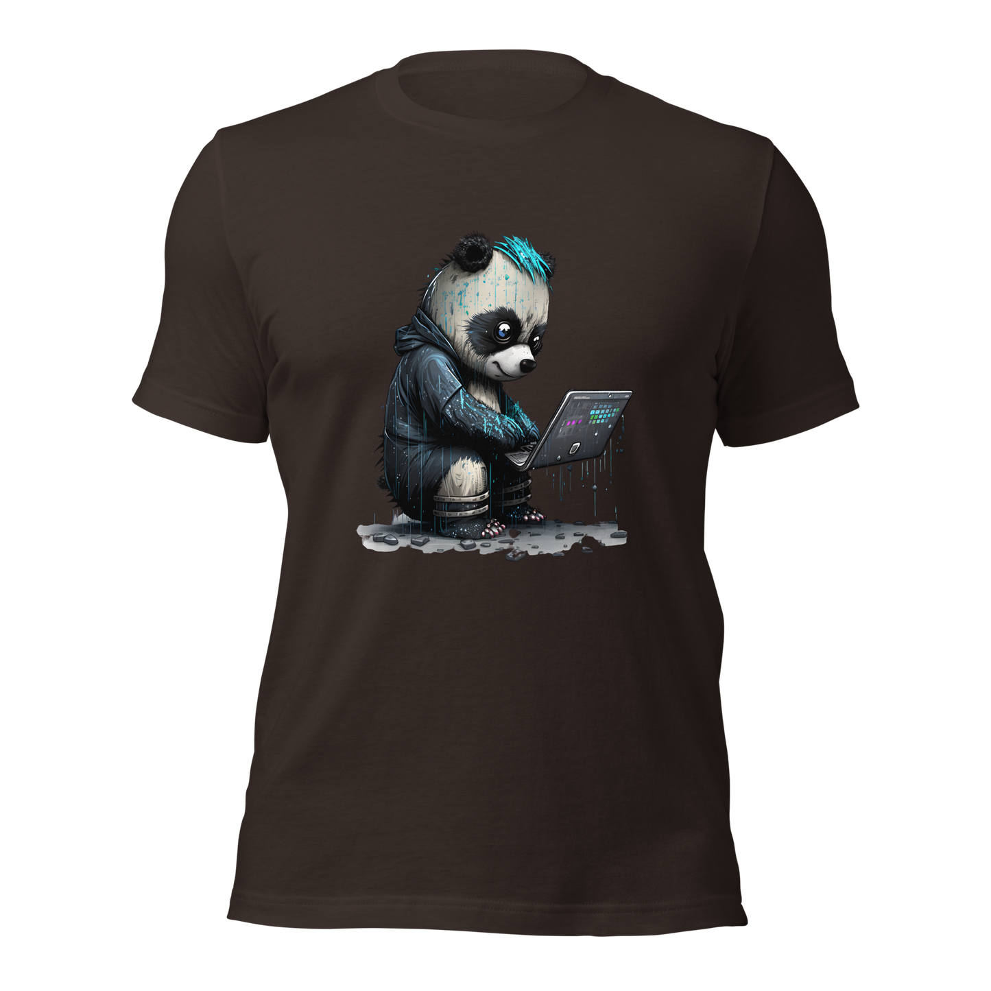 Unisex t-shirt with panda-programmer, software engineer