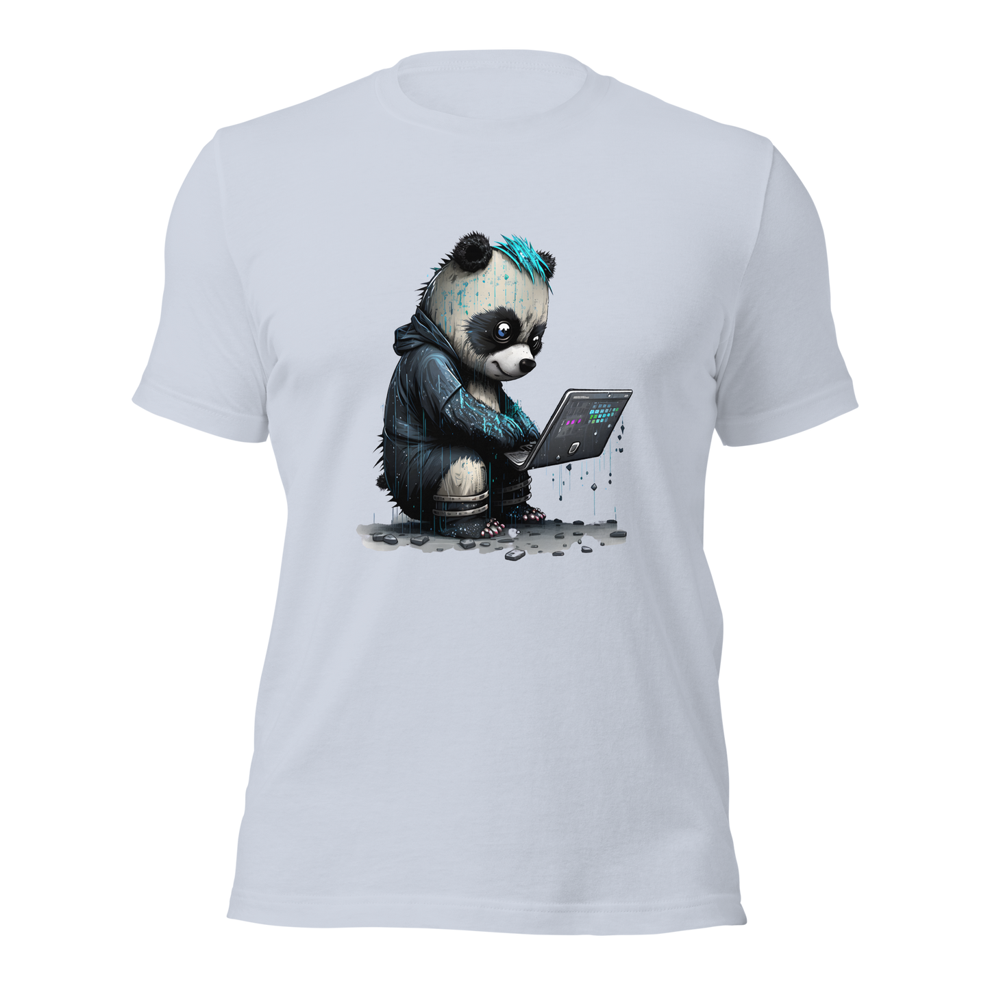 Unisex t-shirt with panda-programmer, software engineer