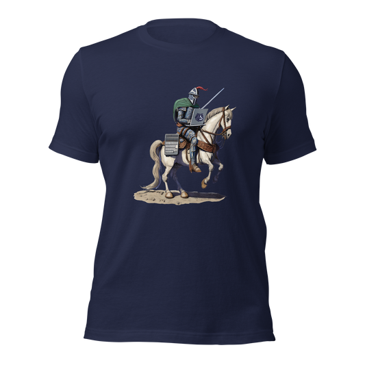 Unisex t-shirt with knight-programmer