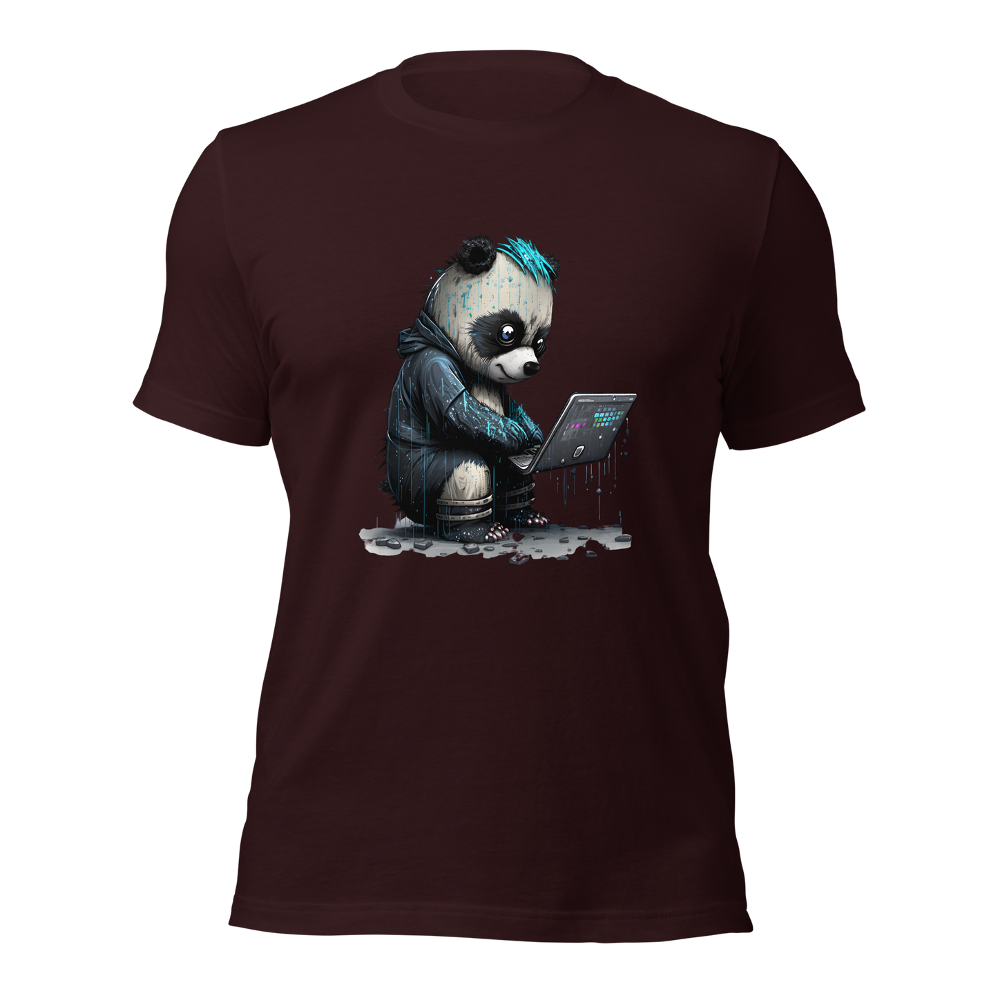 Unisex t-shirt with panda-programmer, software engineer