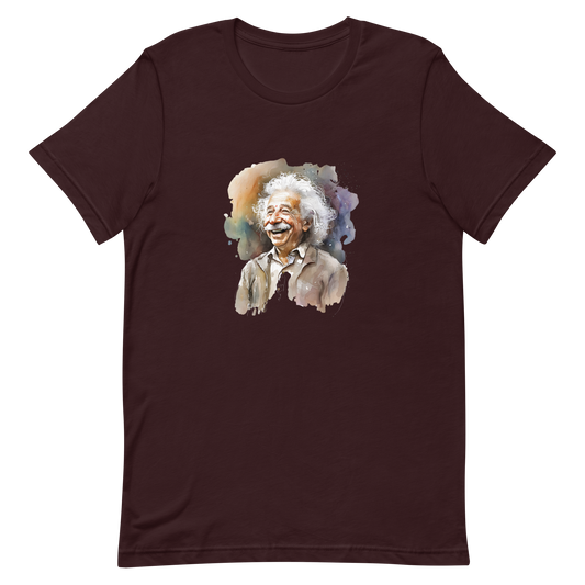 Unisex t-shirt with laughing Einstein