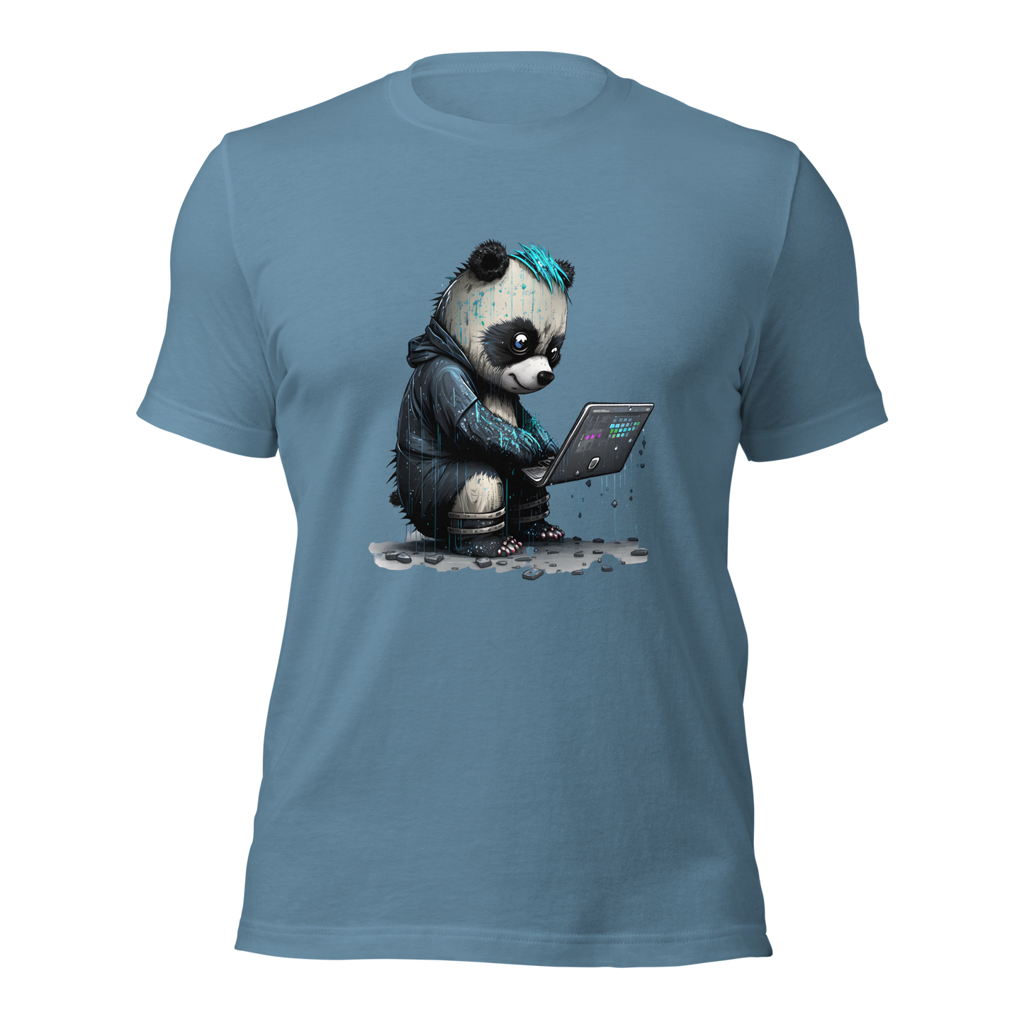 Unisex t-shirt with panda-programmer, software engineer