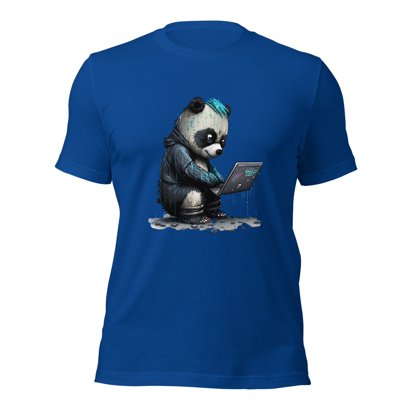 Unisex t-shirt with panda-programmer, software engineer